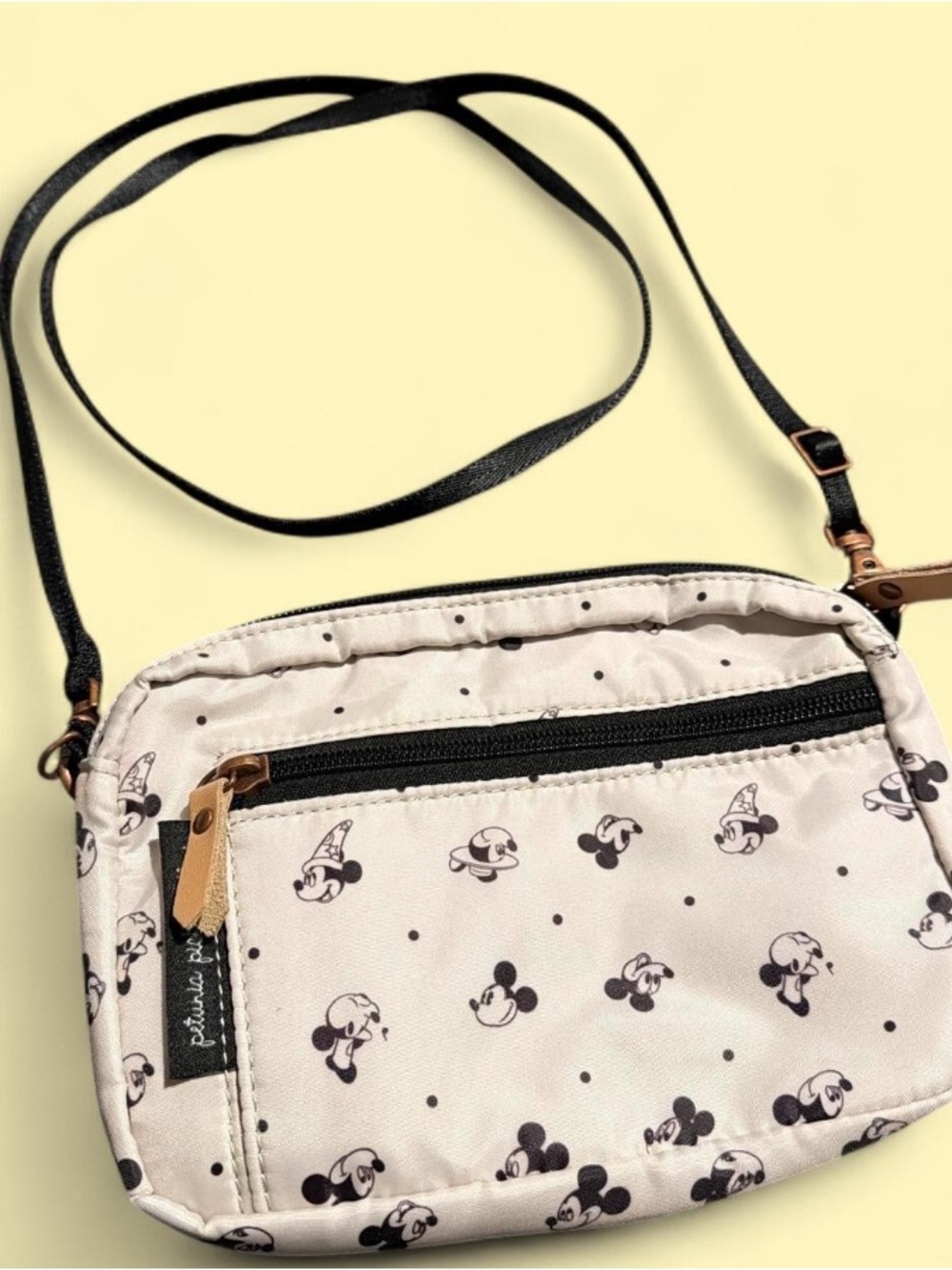 Disney Kids Mickey Crossbody Bag - Light Pink with Black Accents